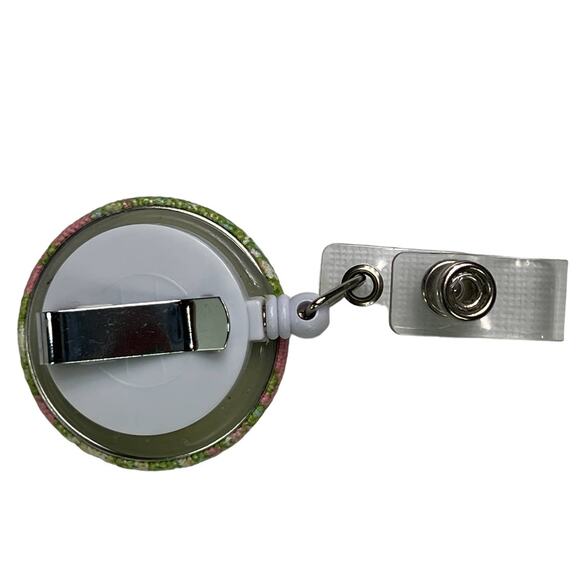 Personalized Retractable ID Card Badge Holder Reel Lanyard Belt Clip Monogrammed - Picture 2 of 8